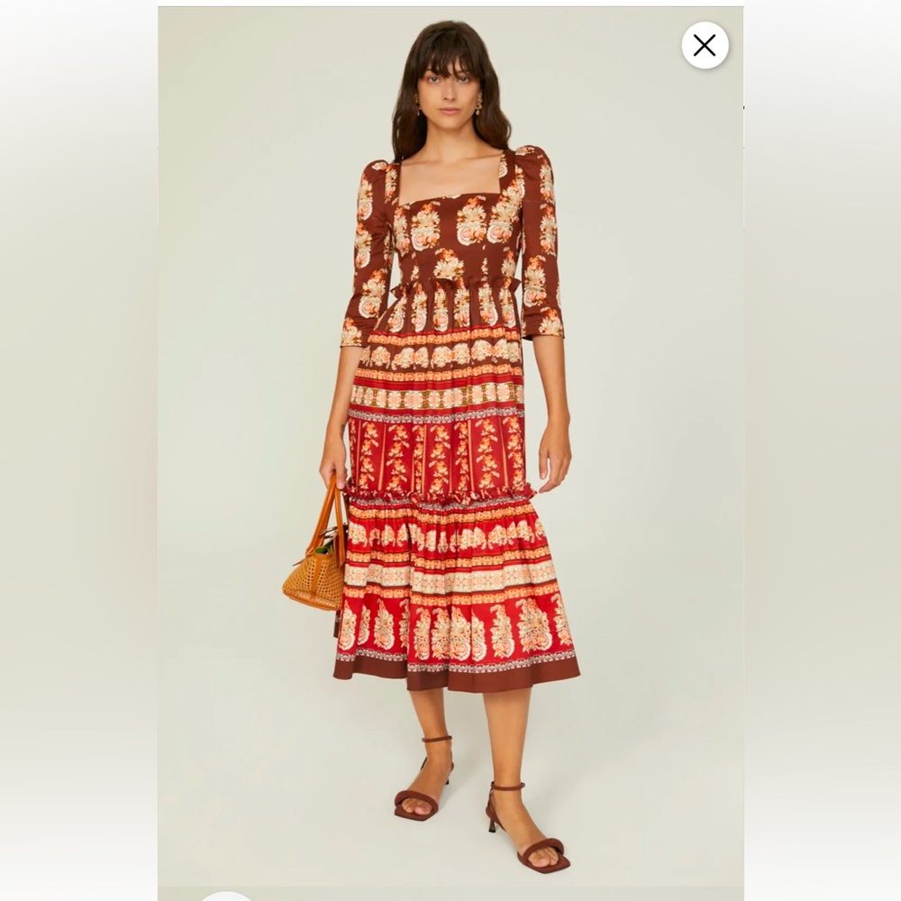 Cara Cara 
Printed blue hill dress